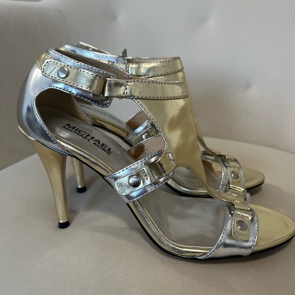 Michael Kors gold and silver high heels - Picture 3 of 5